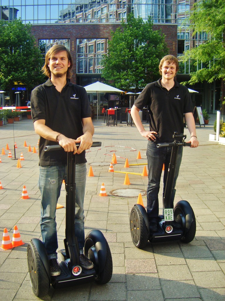 Die besondere Unterbrechung während der Rundfahrt - ein Segway- Stopp