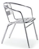 silla aluminio baja