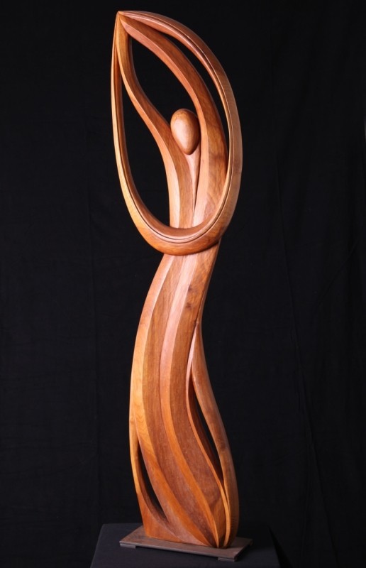 "Tanzkunst", Hartholz (Redwood), Höhe 144 cm