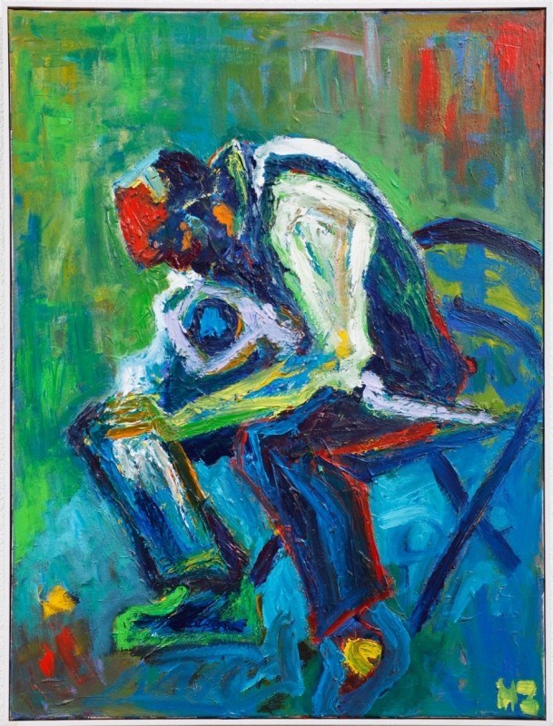 "Having a rest", Acryl auf Leinwand, 80 cm x 60 cm