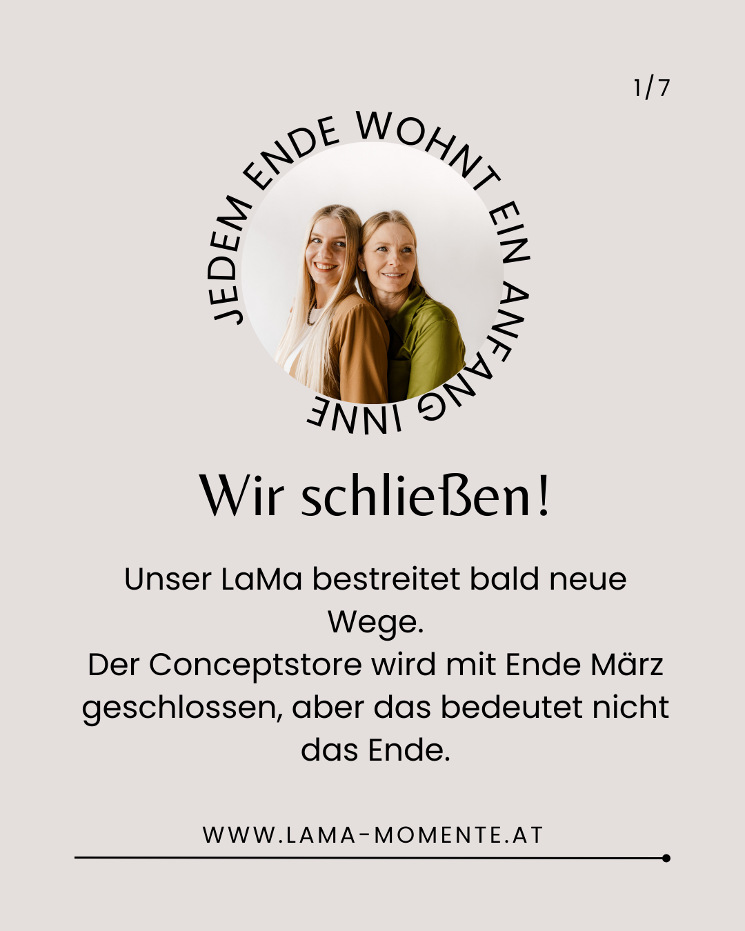 Jedem Ende wohnt ein Anfang inne