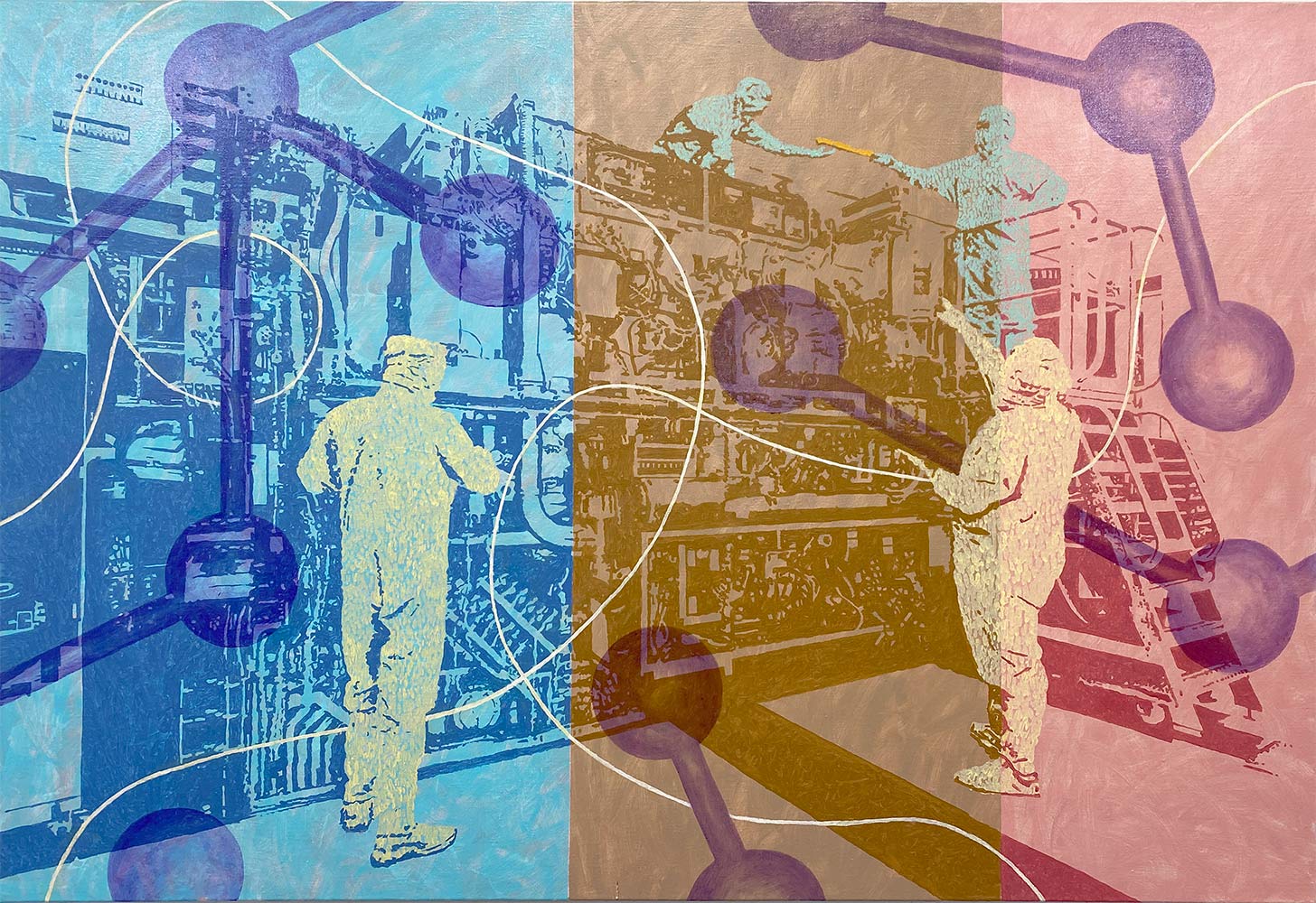 immer wieder aufstehen, 2024, Öl auf Leinwand, 160 x 115 cm  (Privatbesitz, Mühlheim)
