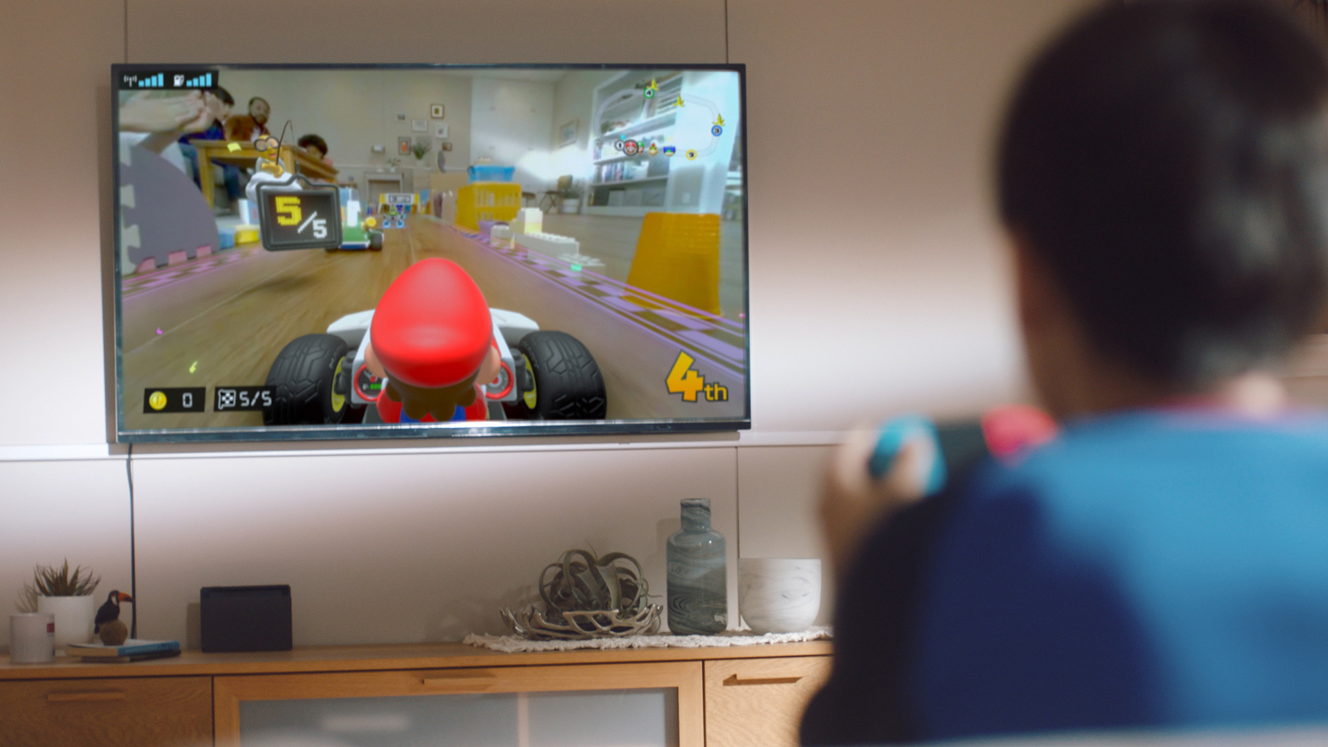 "Mario Kart Live" ist auch im Dock-Betrieb spielbar – allerdings macht sich die niedrige Videoauflösung hier bemerkbar.