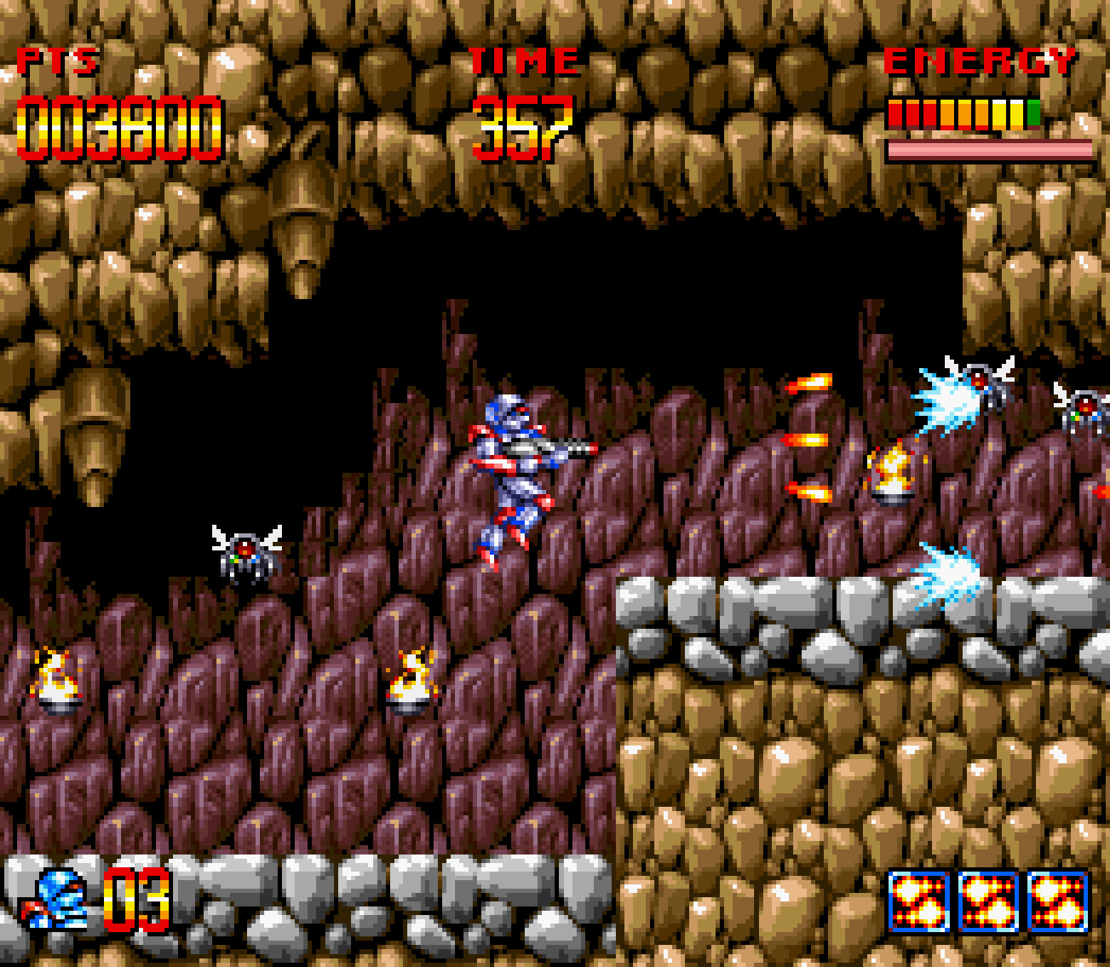 16Bit-Kult made in Germany: Ein längerer "Director's Cut" von "Super Turrican" findet sich in vorinstallierter Form auf der "Super NT"-Hardware.