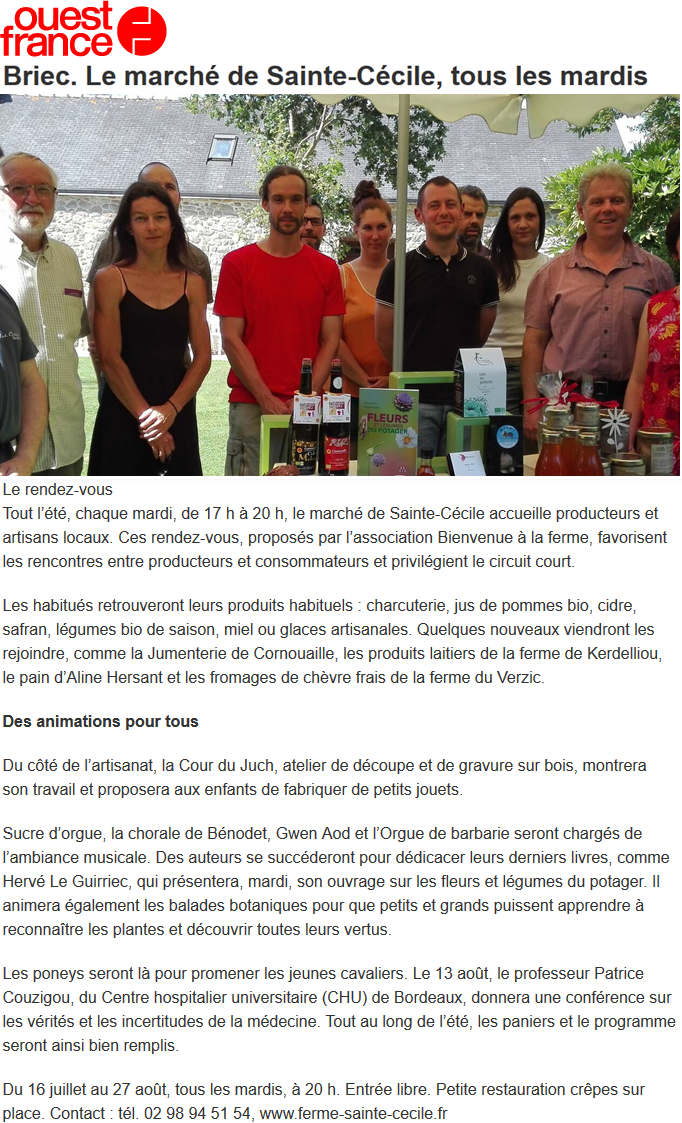 Ouest France du 15/07/2019