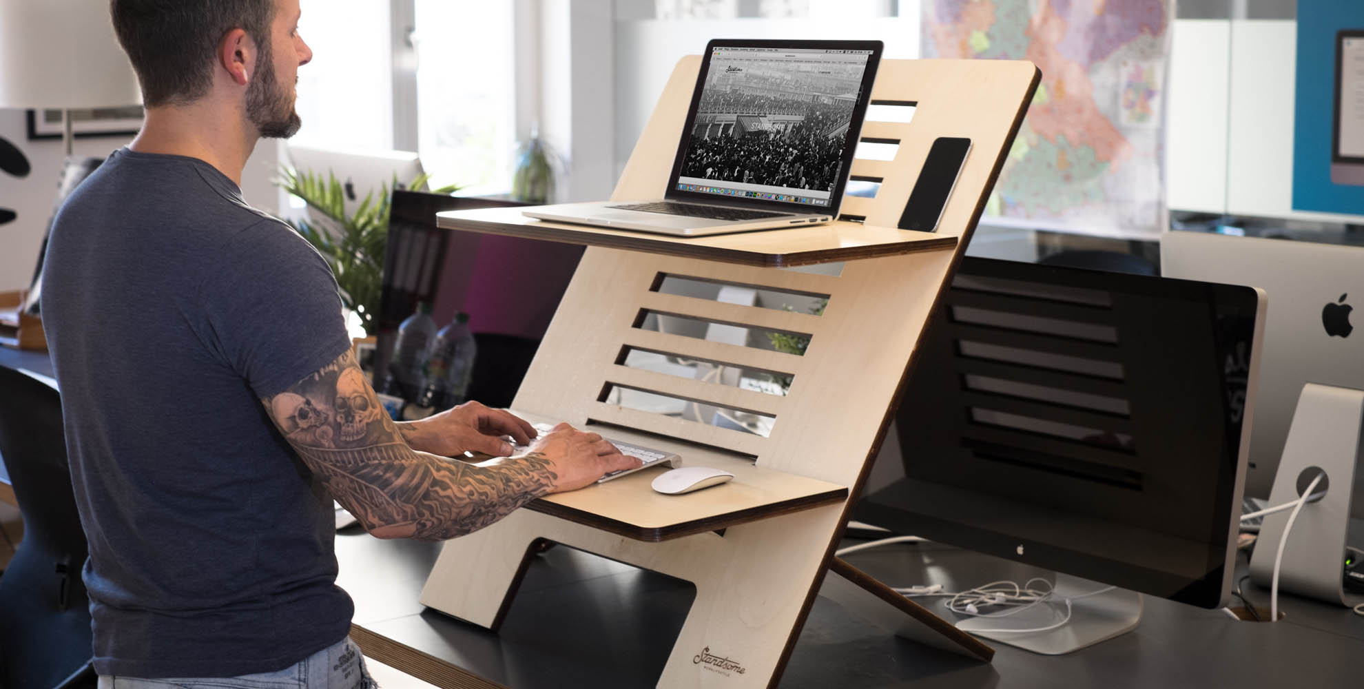 Nevio Standsome Double Stehschreibtisch Gesundheit Und