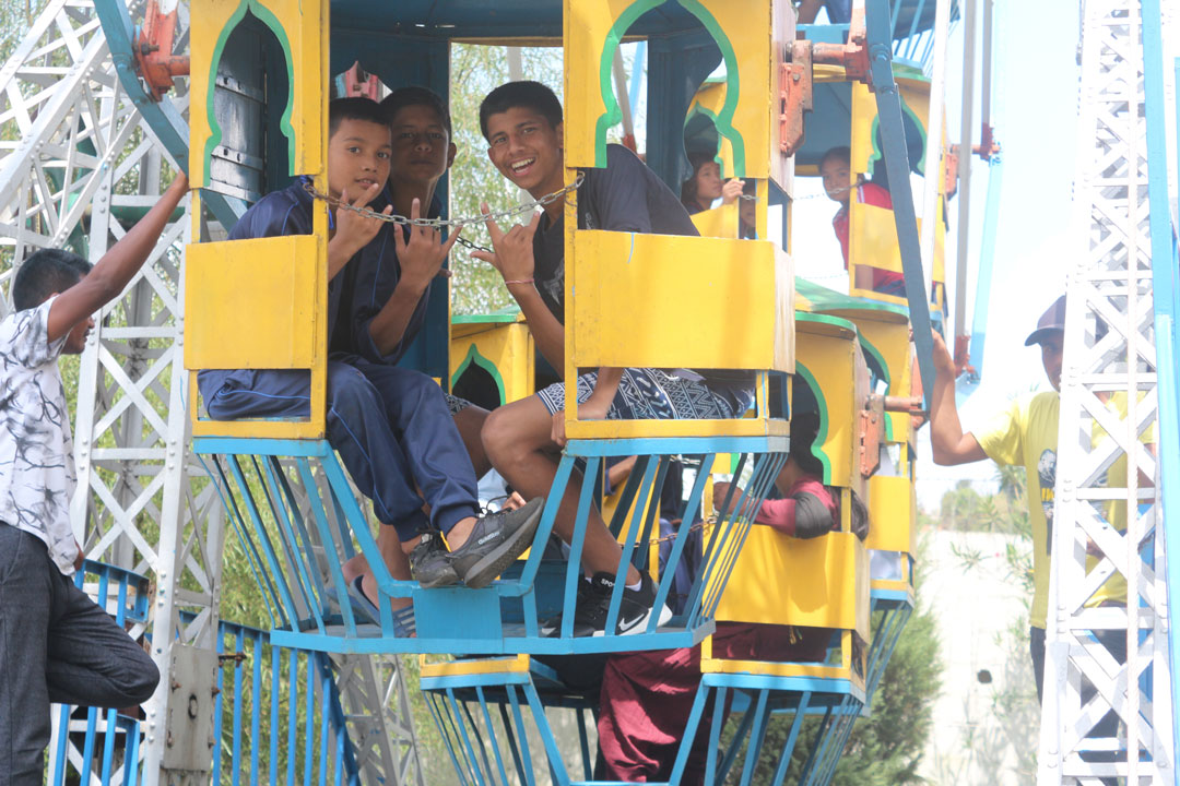 Manoj, Sagar und Subash im Riesenrad