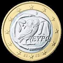 Griechische 1-Euro-Münze