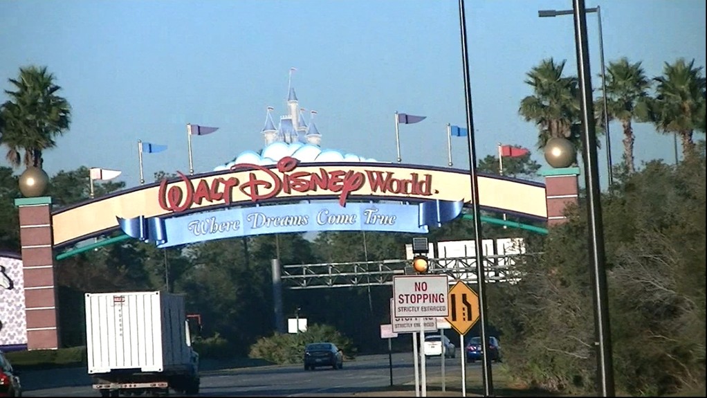 L'entrée sur le site de Walt Disney World