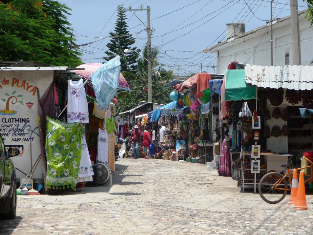 un mercado dans les rues de Bucerias