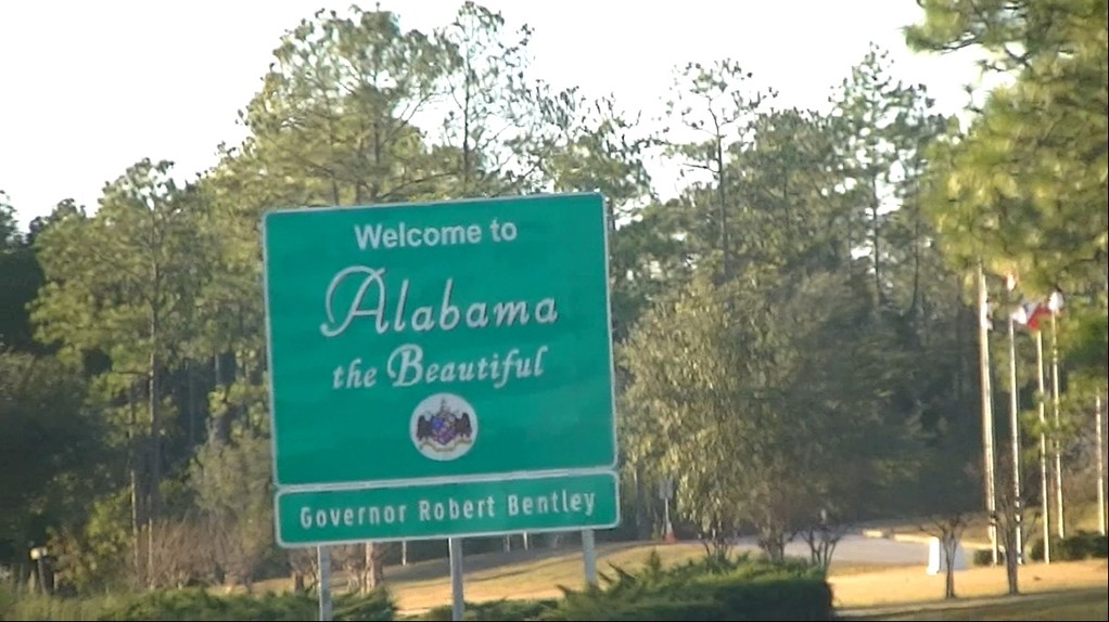 Entrée dans L'Alabama!