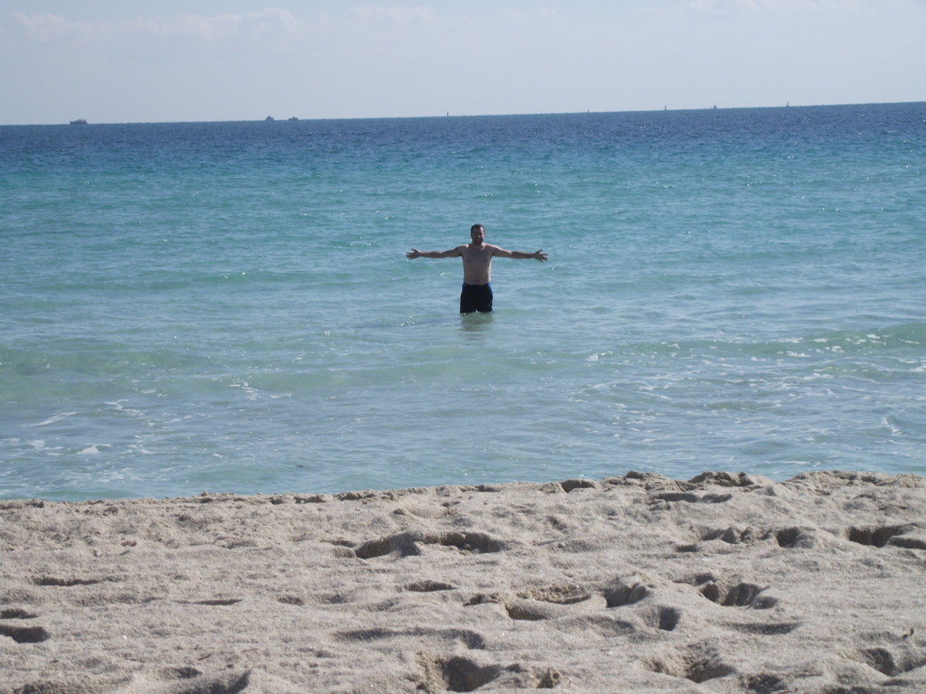 2012 - moi à la plage de Miami Beach, Floride