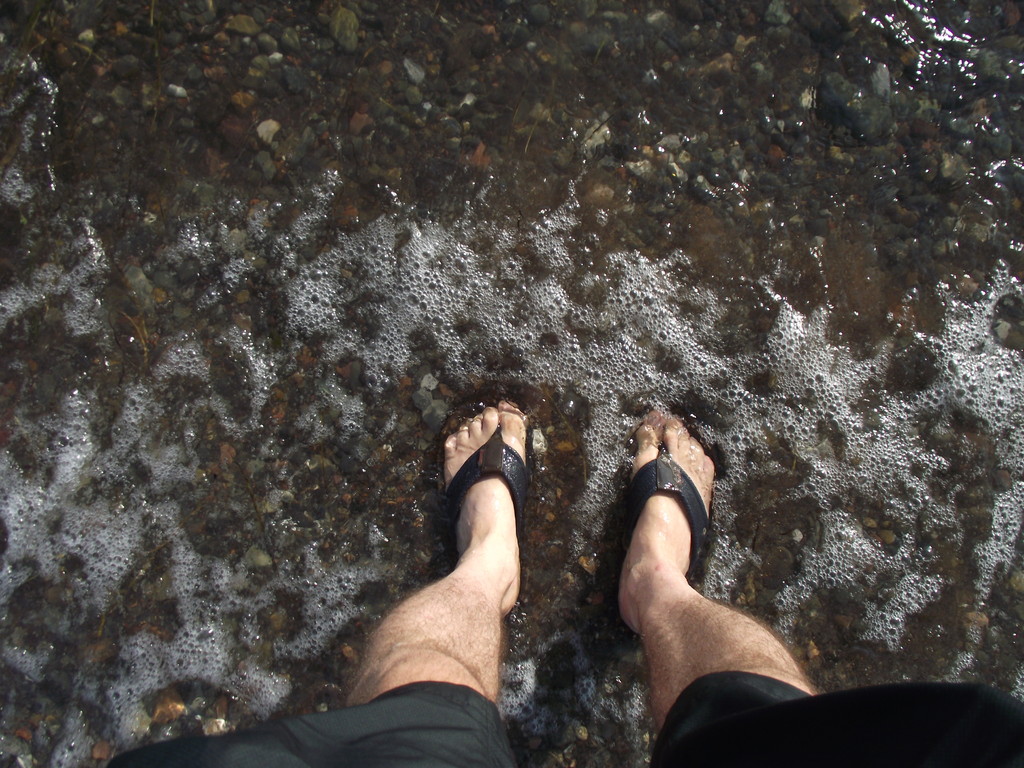 Les pieds dans la Baie des Chaleurs (près de New Richmond)
