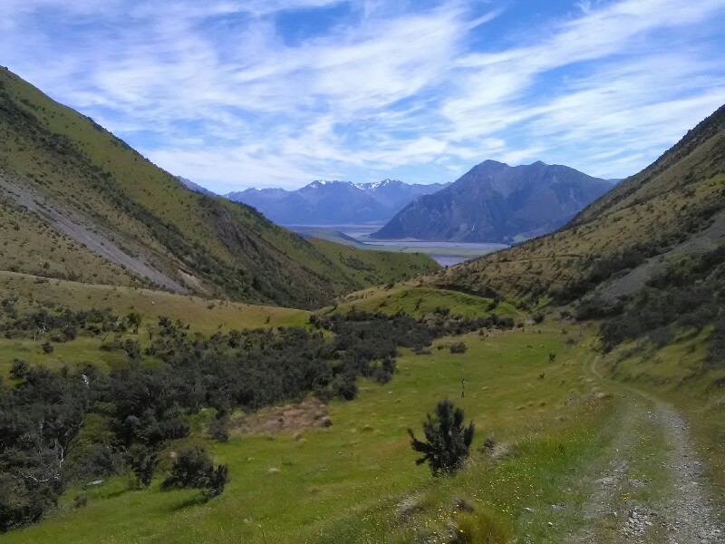 Looking back at Rakaia River