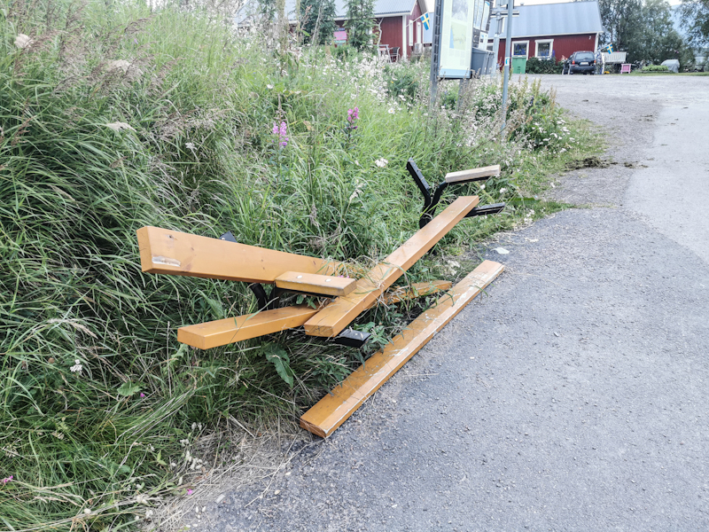 This Abisko bench somewhat reflects the way I feel 