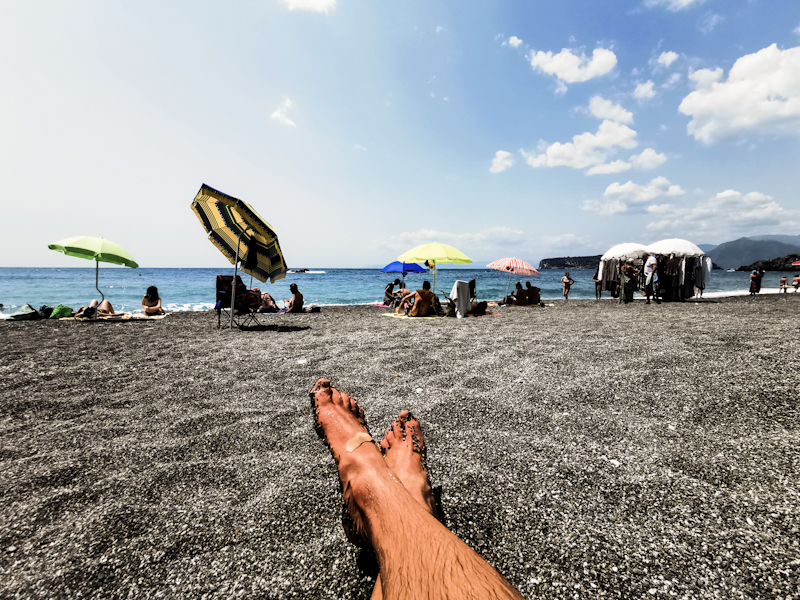 Relaxing at the beach