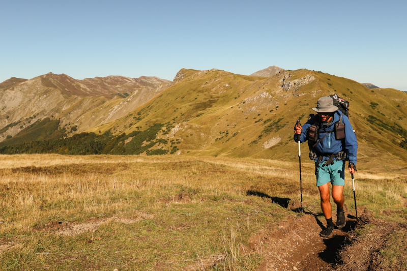 As I make progress, the ridge flattens. Going is easier. 