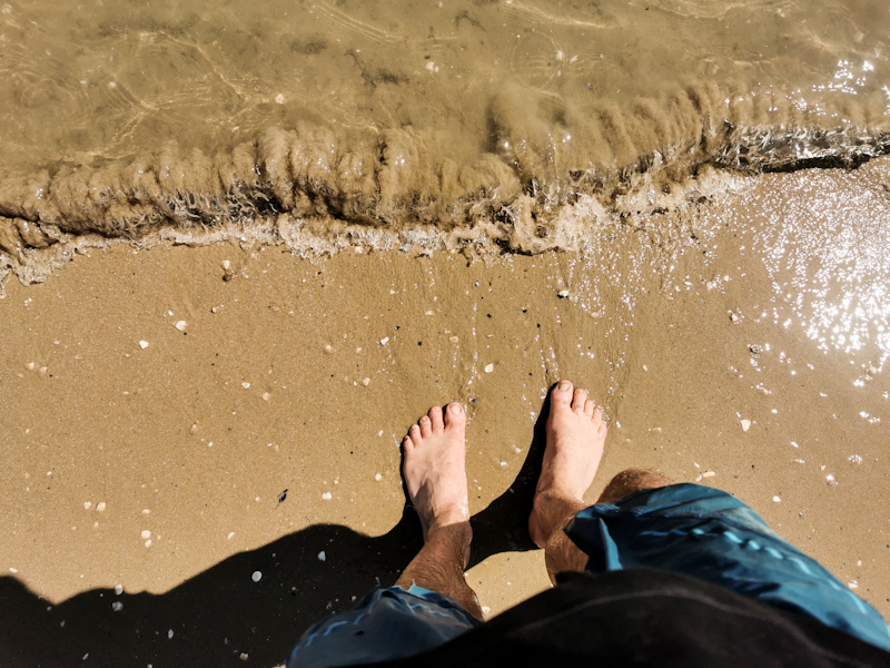 Feet in the sand!