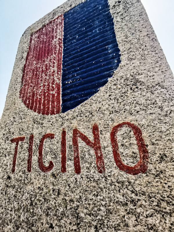 Crossing into the Italian speaking part of Switzerland