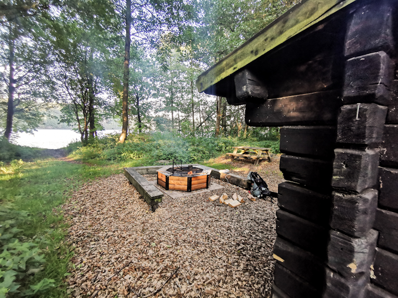 Hjälm vindskydd with its fancy fire place