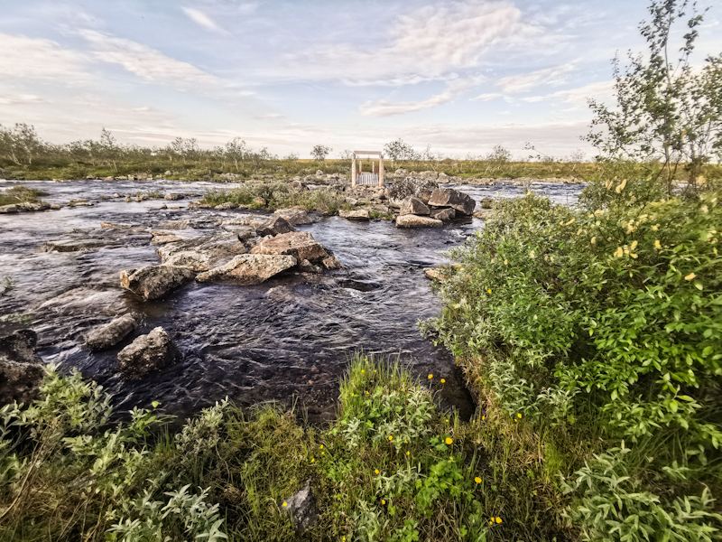 Crossing a river...