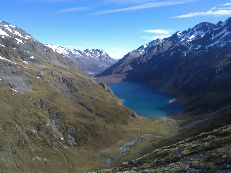 Lake Constance during the climb to Waiau Pass