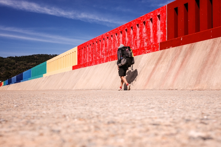 So let's finish it with a rainbow wall photo. I really grew fond of these. Real hiking spirit boosters.