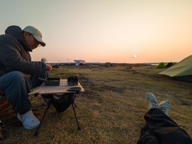 Sunset dinner with Jun