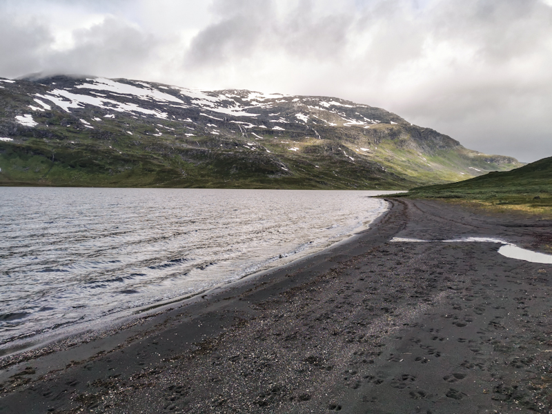 Black sand beach!