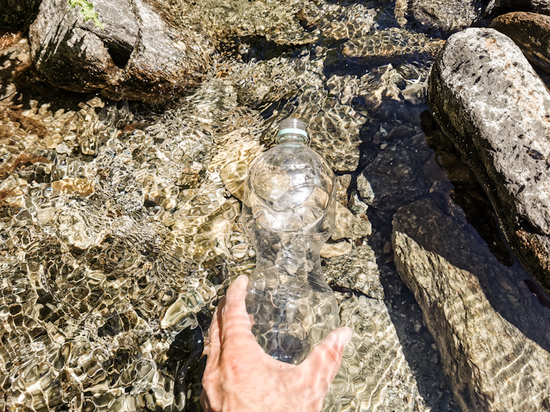 First time drinking water directly from the stream since Norway 