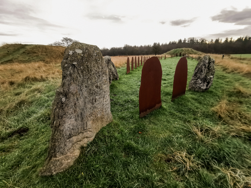 A Viking Ship formed burial place. Apparently to send the souls of the deceased on their journey. 