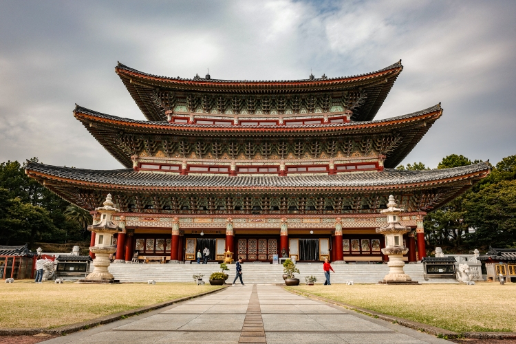 Out of nowhere appears this massive temple