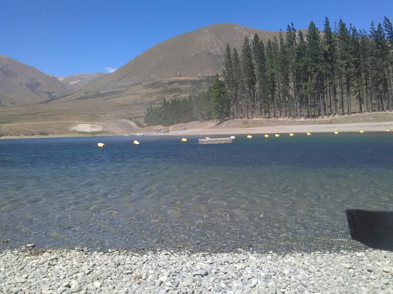 Refreshing swim at Lake Camp
