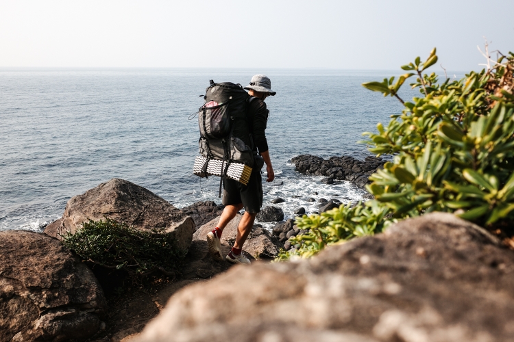 Following the coast