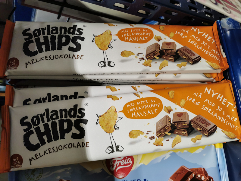 Chocolate with salted chips: sounds terrifying, tastes surprisingly good