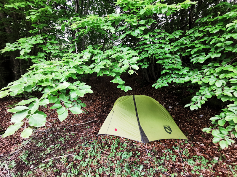 Sheltered spot for the night 