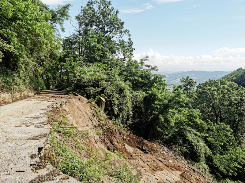 Some slips along the way but no problem to walk the road