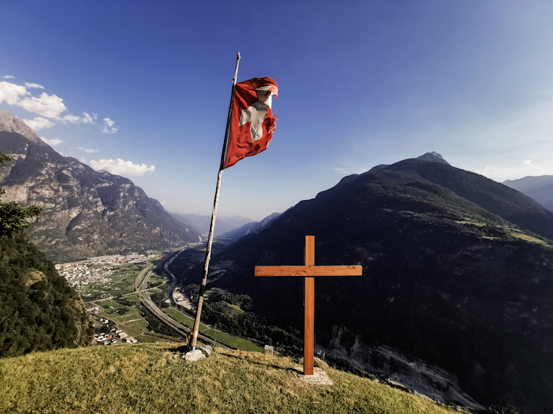 Looking down to Leventina from Corecco