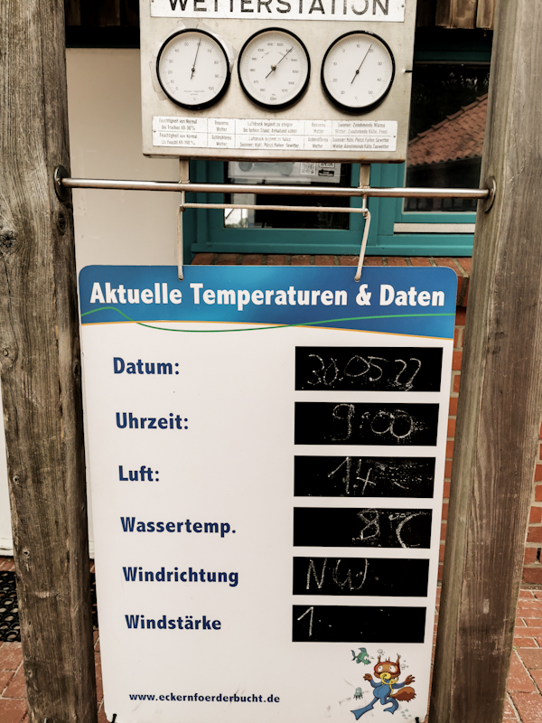 The water temperature