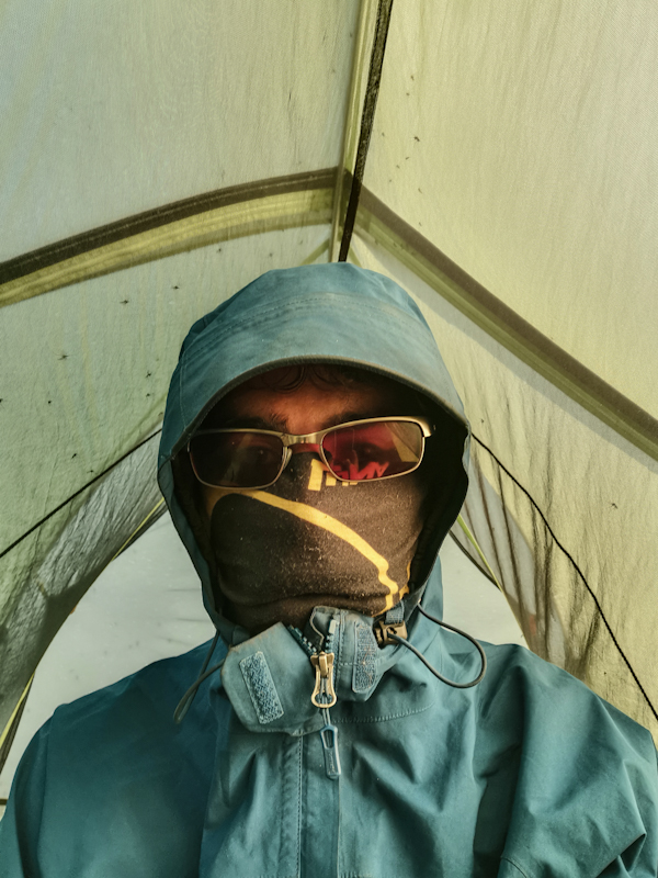 Ready to leave my tent
