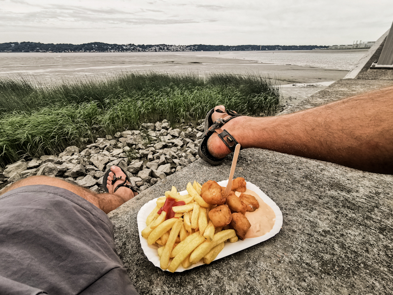 Fish and chips as second course