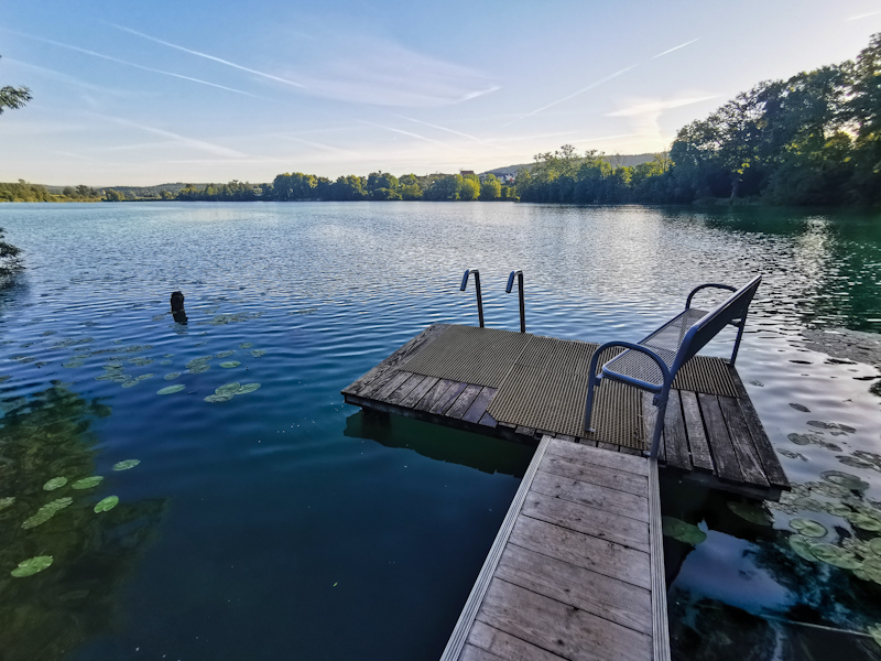 Too inviting to resist. I go swimming despite not having a permission.