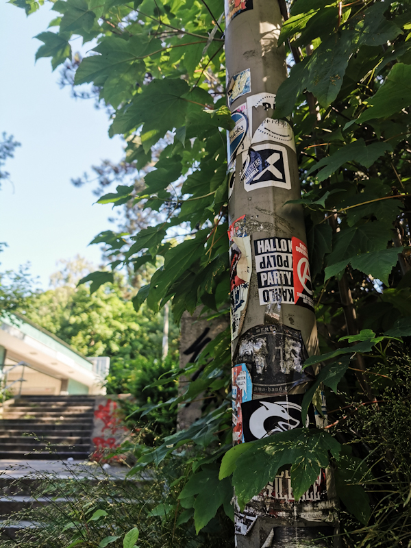 Germans love stickers. Sometimes it's not easy to find the X