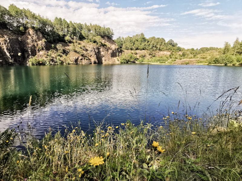 A lovely lake a bit off trail. Swimming unfortunately not permitted 