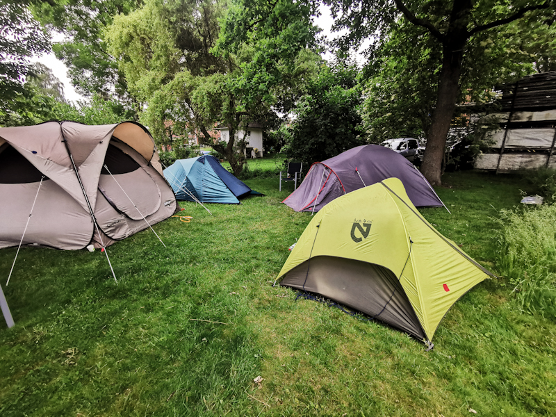 My tent in good company