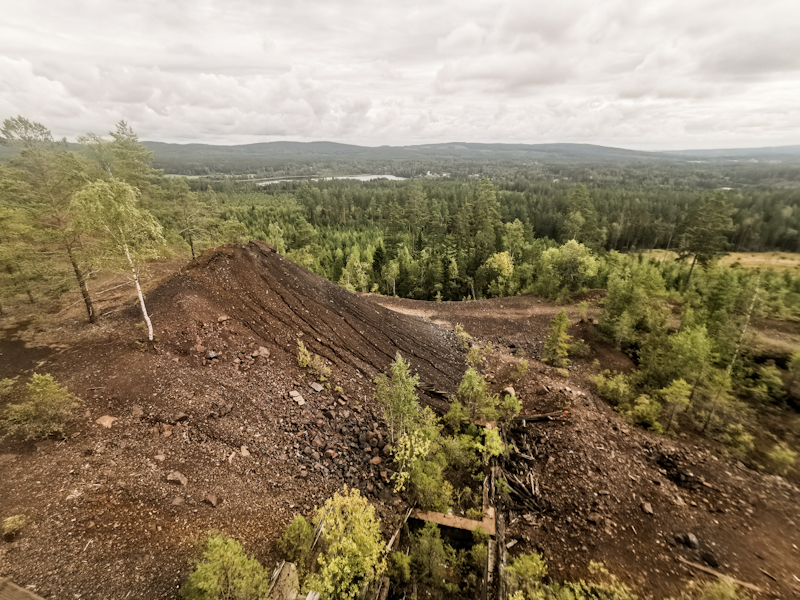 Overlooking old mines from the observation tower