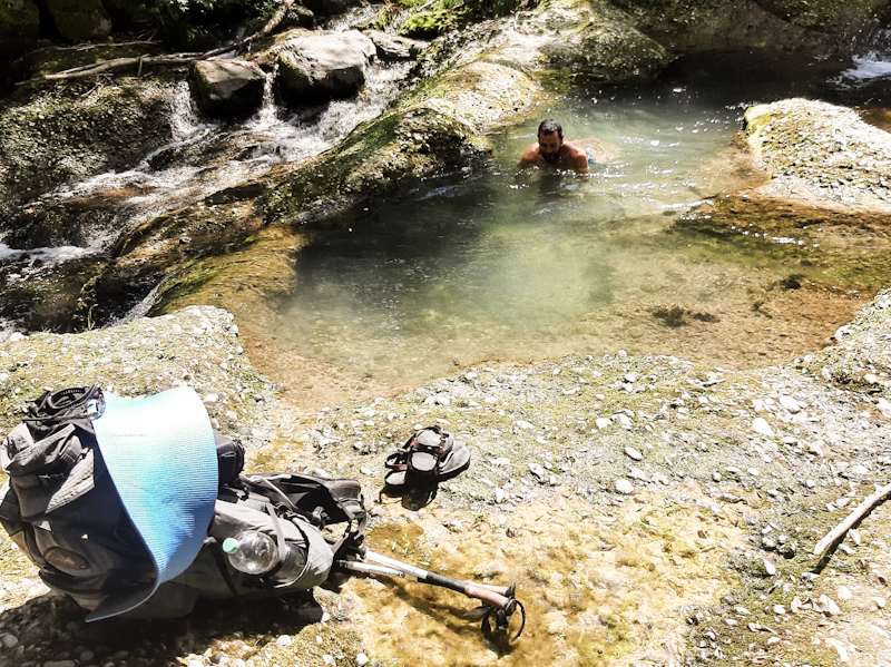 Using every opportunity for a swim