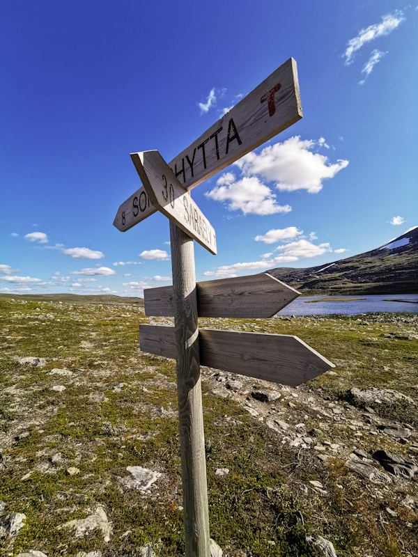 Wooden sign. The distances are inaccurate. 