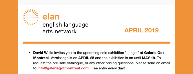 ELAN (English-Language Arts Network) newsletter