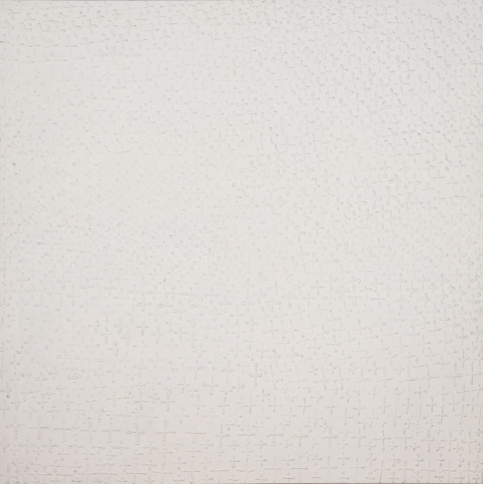 O. T., 2009, Mischtechnik auf Leinwand, 180 x 180 cm